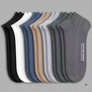 Premium Cotton Quarter Socks - Multi-Color Collection